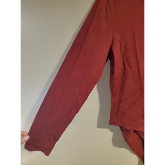 Maurices 24/7 Maroon Longsleeve Cotton Blend Bodysuit, Size 2, RN 51783 - Picture 4 of 5